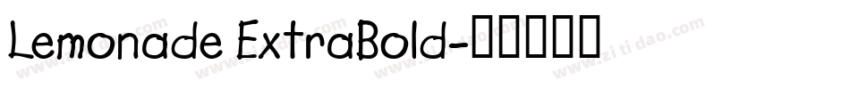 Lemonade ExtraBold字体转换
